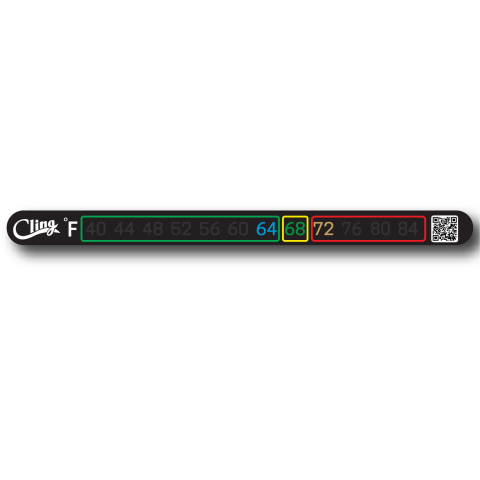 Cling Thermometer Stick on Temperature Tape